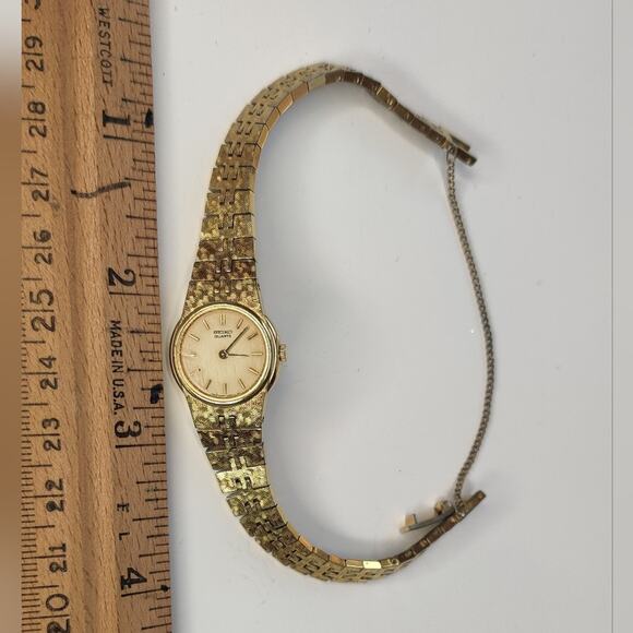Vintage Seiko‎ Quartz Ladies  Gold Plated Wristwatch - Picture 6 of 13